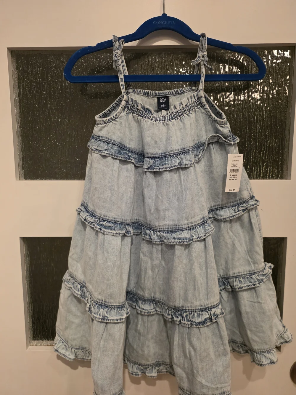 GAP Light Blue Tiered Denim Sundress for Kids